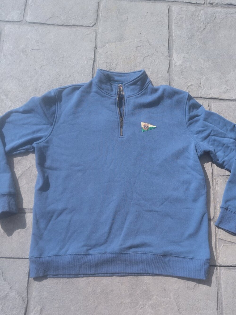 Kiel James Patrick Blue Quarter Zip Sweater - Size XL